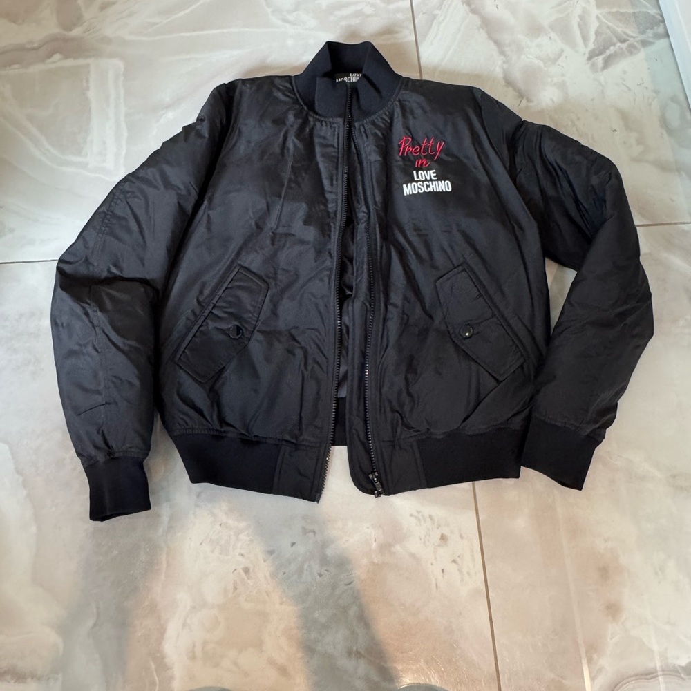 Love Moschino Black Bomber Jacket